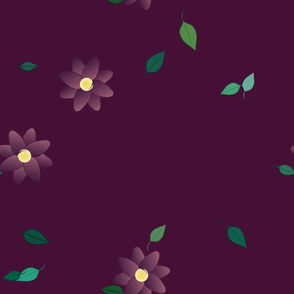 Resumo Fundo Padrão Flores Botânicas Ilustração Vetorial Floral — Vetor de Stock