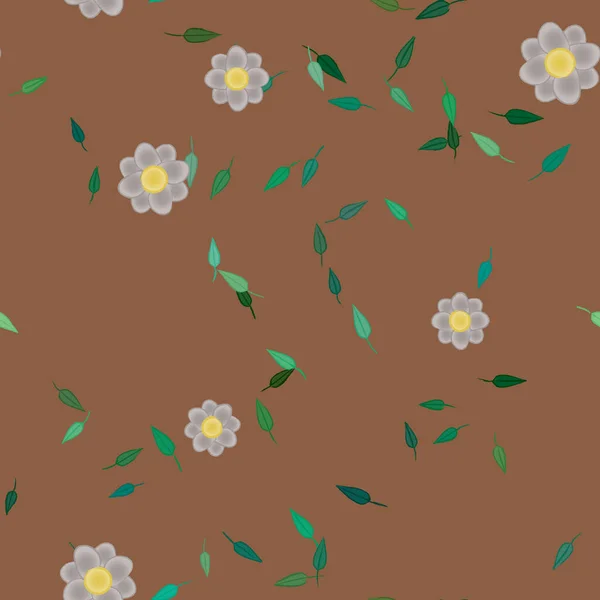 Fundo Floral Sem Costura Fundo Padrão Flores Ilustração Vetorial — Vetor de Stock