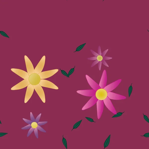 Fond Floral Sans Couture Fond Motif Fleurs Illustration Vectorielle — Image vectorielle