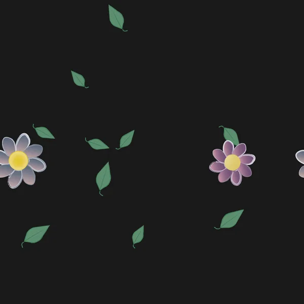 Αφηρημένη Βοτανική Λουλούδια Μοτίβο Φόντο Floral Διανυσματική Απεικόνιση — Διανυσματικό Αρχείο
