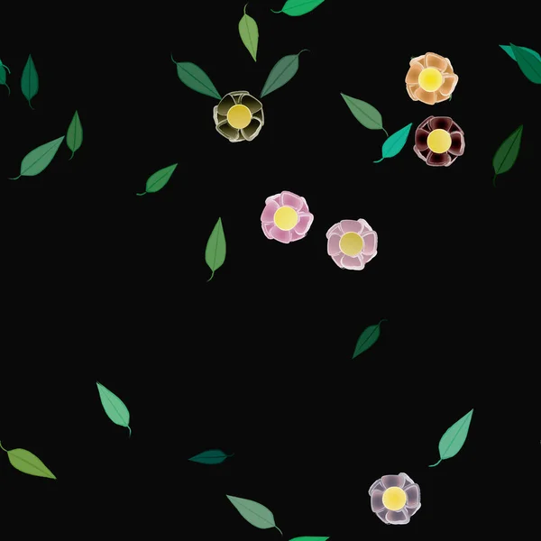Blommor Prydnad Bakgrund Blommor Vektor Illustration — Stock vektor