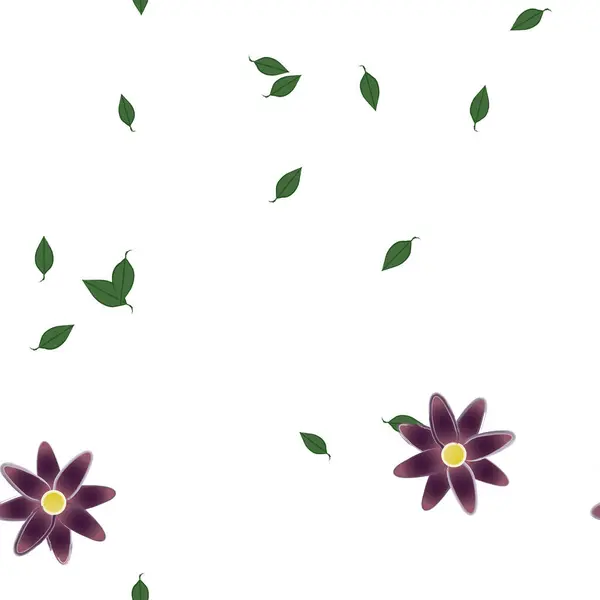 植物の花のパターン背景ベクトル図 — ストックベクタ