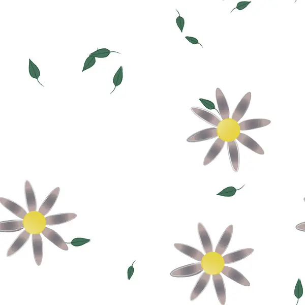 花の植物の背景花のベクターイラスト — ストックベクタ