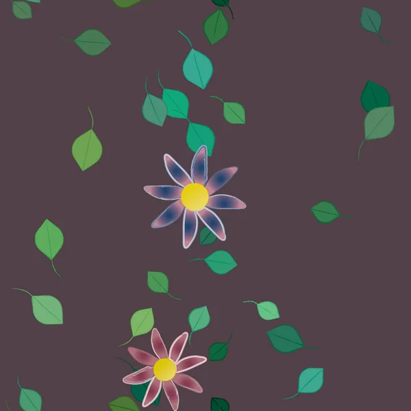 Botanische Blumen Muster Hintergrund Florale Vektor Illustration — Stockvektor