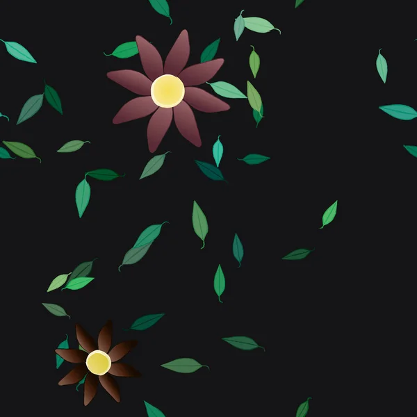 Flor Fondo Floral Flores Patrón Fondo Vector Ilustración — Archivo Imágenes Vectoriales