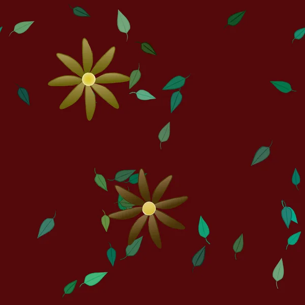 Fleurs Fleur Papier Peint Illustration Vectorielle Beau Fond Botanique — Image vectorielle