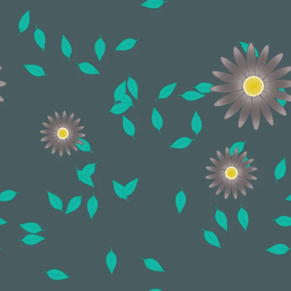 Fleurs Été Fond Illustration Vectorielle — Image vectorielle