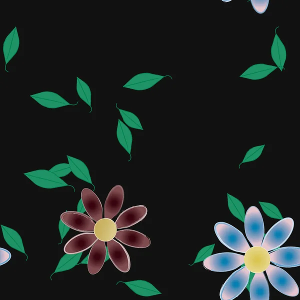 Květinové Pozadí Květiny Vzor Pozadí Vektorové Ilustrace — Stockový vektor
