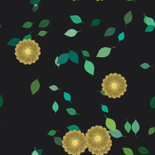 Απρόσκοπτη Floral Φόντο Λουλούδια Μοτίβο Φόντο Διανυσματική Απεικόνιση — Διανυσματικό Αρχείο