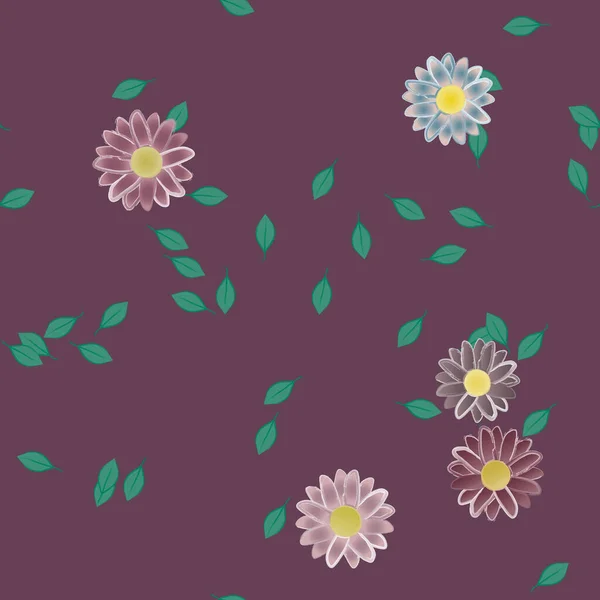 Fleurs Été Fond Illustration Vectorielle — Image vectorielle