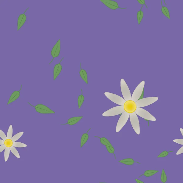 Fleurs Été Fond Illustration Vectorielle — Image vectorielle