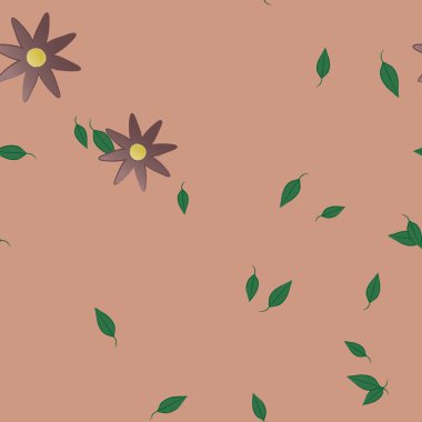 Çiçek desenli arkaplan, vektör illüstrasyonu