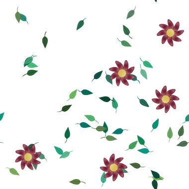 yaz çiçekleri arka plan, vektör illüstrasyonu