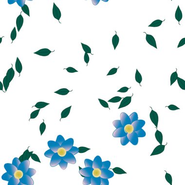 yaz çiçekleri arka plan, vektör illüstrasyonu