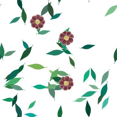 yaz çiçekleri arka plan, vektör illüstrasyonu