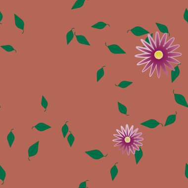 Çiçek yaprakları, çiçekler duvar kağıtları, vektör illüstrasyonları..