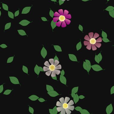 yaz çiçekleri arka plan, vektör illüstrasyonu