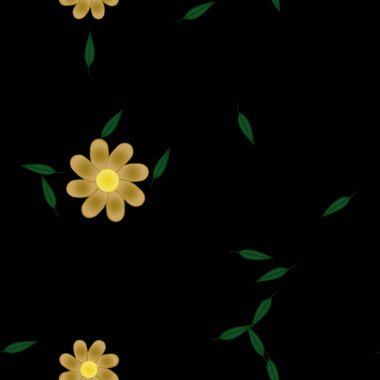 Çiçek yaprakları, çiçekler duvar kağıtları, vektör illüstrasyonları.