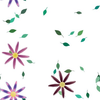 yaz çiçekleri arka plan, vektör illüstrasyonu