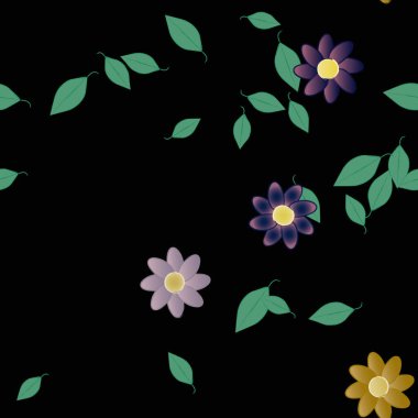 çiçek desenli arkaplan, vektör resimleme