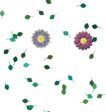 güzel botanik arka plan, çiçek vektör illüstrasyonu