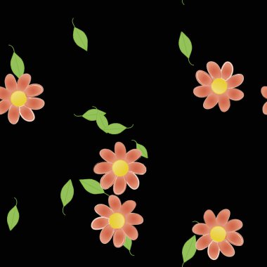 Çiçekler duvar kağıdı açar, vektör illüstrasyonu