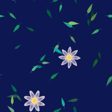 yaz çiçekleri arka plan, vektör illüstrasyonu