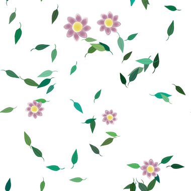 yaz çiçekleri arka plan, vektör illüstrasyonu