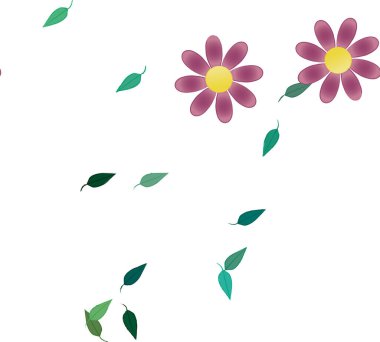 yaz çiçekleri arka plan, vektör illüstrasyonu