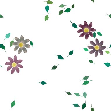 Renkli çiçek arkaplanı, çiçek vektör illüstrasyonu