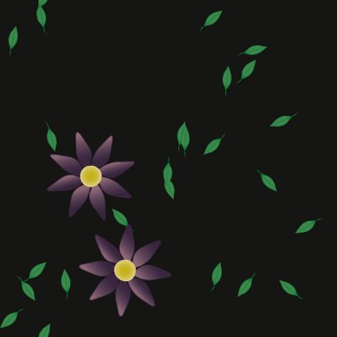 Çiçek yaprakları, çiçekler duvar kağıtları, vektör illüstrasyonları..