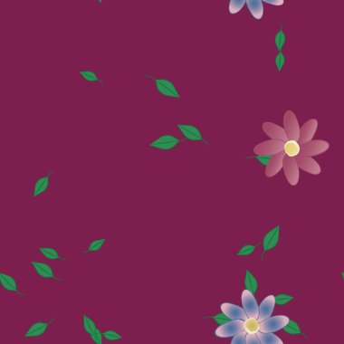 yaz çiçekleri arka plan, vektör illüstrasyonu