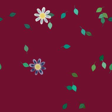 yaz çiçekleri arka plan, vektör illüstrasyonu