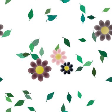 yaz çiçekleri arka plan, vektör illüstrasyonu