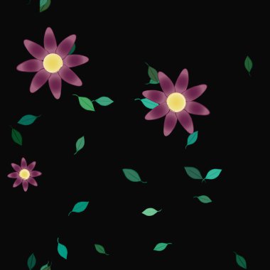 yaz çiçekleri arka plan, vektör illüstrasyonu