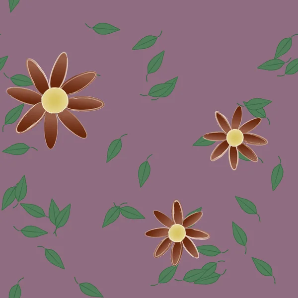 Fleurs Été Fond Illustration Vectorielle — Image vectorielle