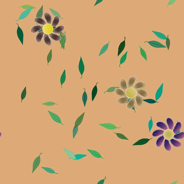 Fleurs Été Fond Illustration Vectorielle — Image vectorielle