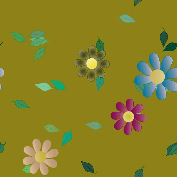 Sommer Blumen Hintergrund Vektor Illustration — Stockvektor