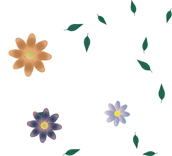 Fleurs Été Fond Illustration Vectorielle — Image vectorielle