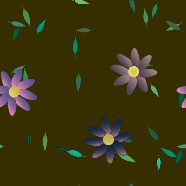 Sommar Blommor Bakgrund Vektor Illustration — Stock vektor