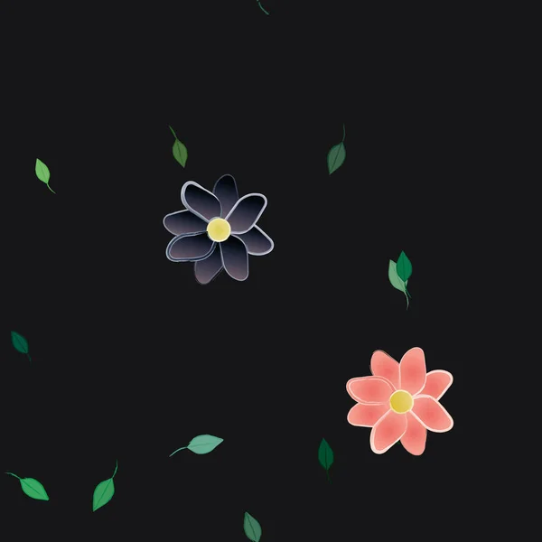 Квітковий Орнамент Фон Квіти Векторні Ілюстрації — стоковий вектор