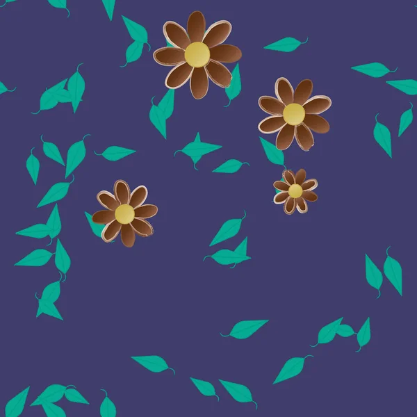 Beau Fond Botanique Illustration Vectorielle Fleurs — Image vectorielle