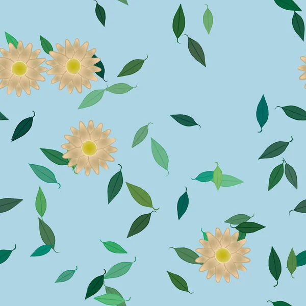 Sommer Blumen Hintergrund Vektor Illustration — Stockvektor