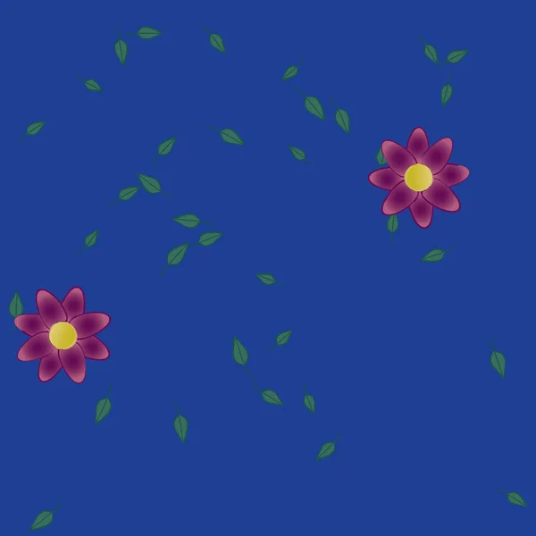 Fleurs Botaniques Abstraites Motif Fond Illustration Vectorielle Florale — Image vectorielle