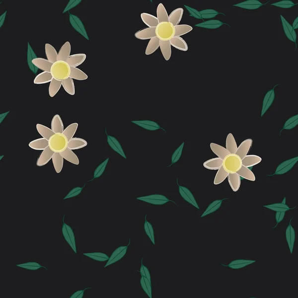 Sommar Blommor Bakgrund Vektor Illustration — Stock vektor