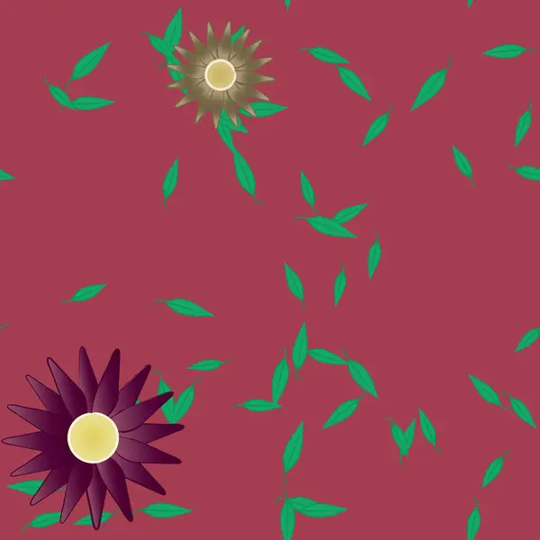 Fleurs Fleur Papier Peint Illustration Vectorielle Beau Fond Botanique — Image vectorielle