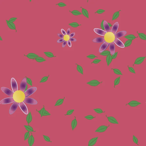 Fleurs Fleur Papier Peint Illustration Vectorielle Beau Fond Botanique — Image vectorielle