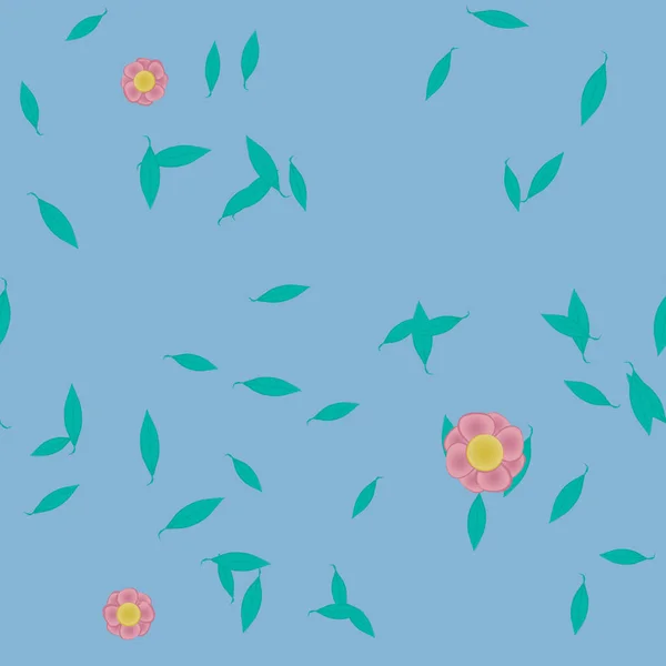 Fleurs Fleur Papier Peint Illustration Vectorielle Beau Fond Botanique — Image vectorielle