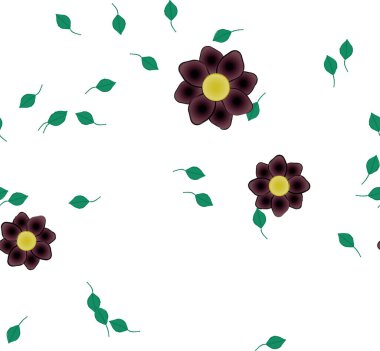 yaz çiçekleri arka plan, vektör illüstrasyonu