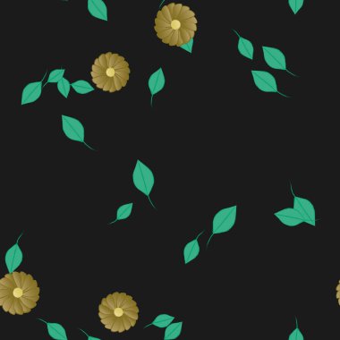 yaz çiçekleri arka plan, vektör illüstrasyonu